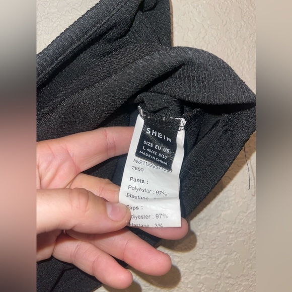 Nwot SHEIN Asymmetrical Neck Solid Top One Shoulder Stretchy Size Large - Picture 4 of 5